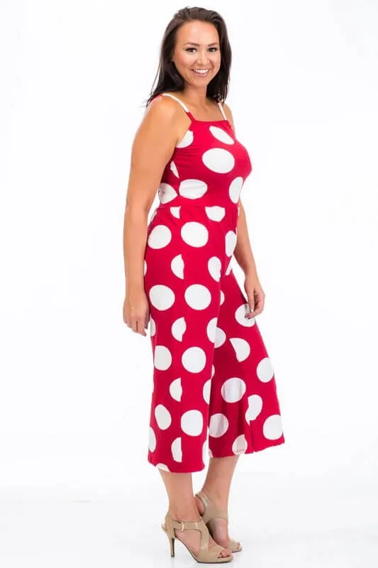 Red Polka-Dot Jumpsuit