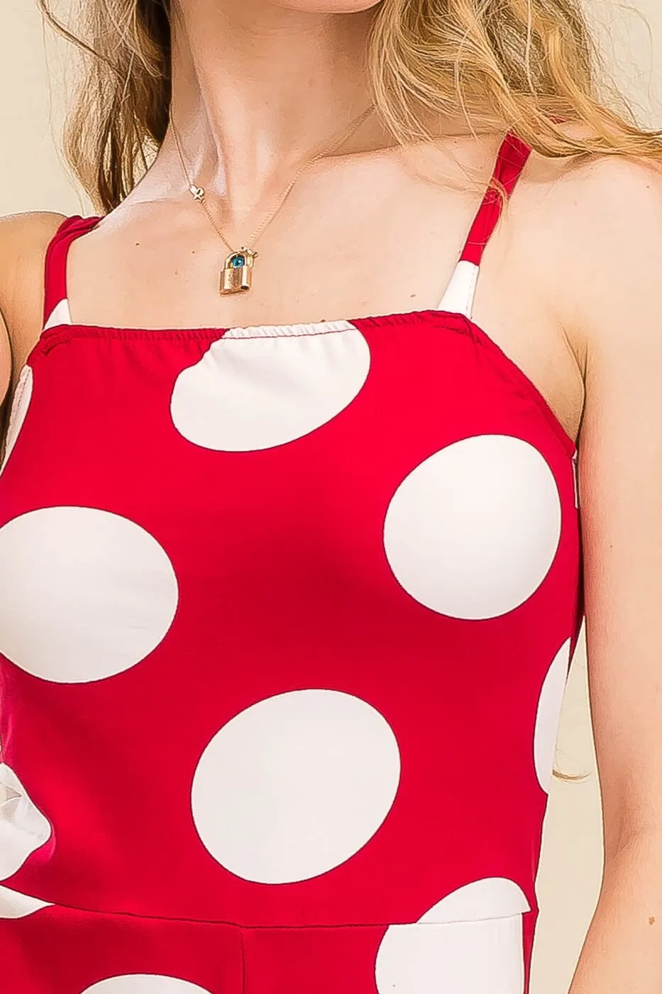 Red Polka-Dot Jumpsuit