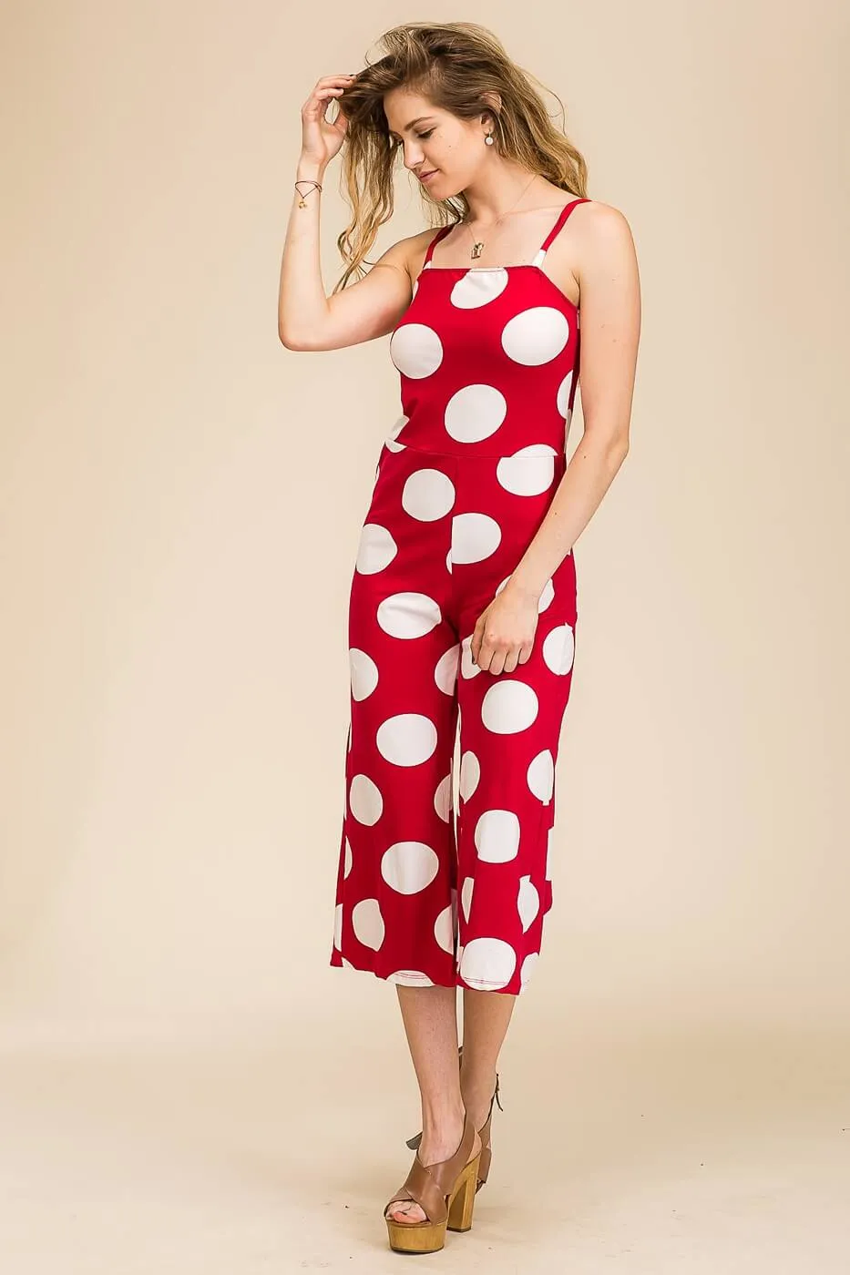 Red Polka-Dot Jumpsuit