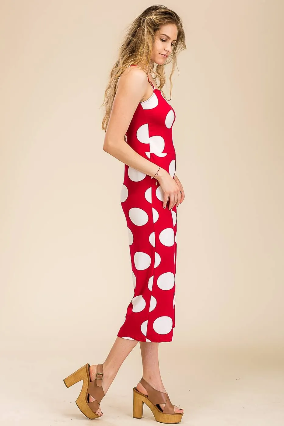 Red Polka-Dot Jumpsuit