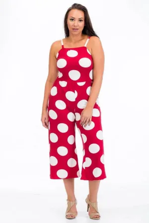 Red Polka-Dot Jumpsuit