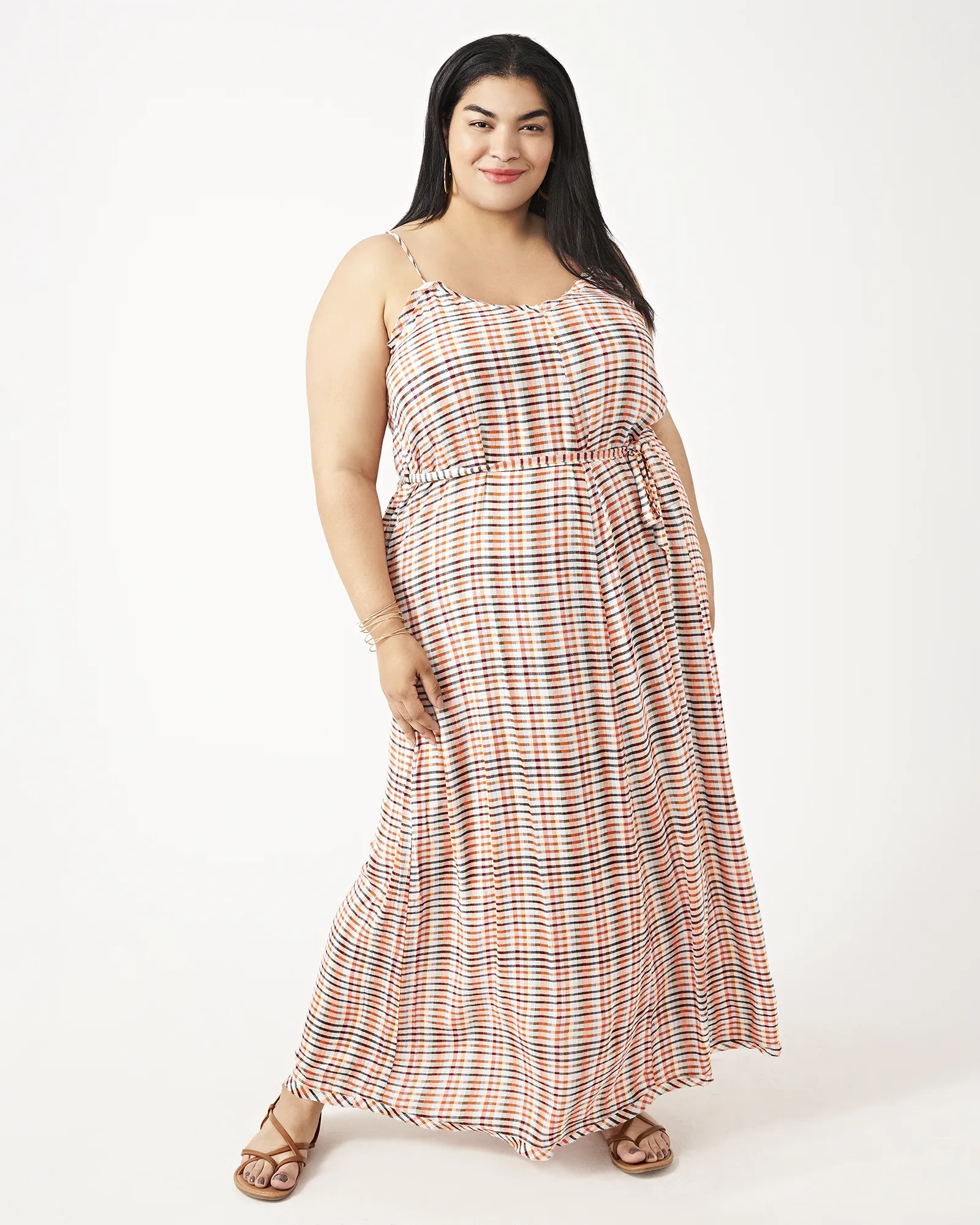 Rhea Spaghetti-Strap Maxi Dress | Pink