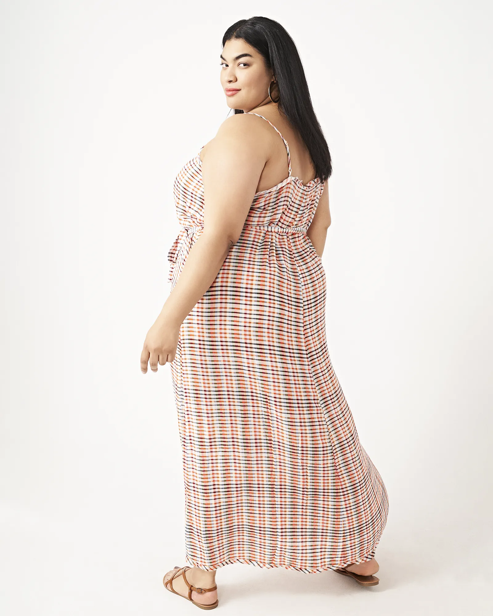 Rhea Spaghetti-Strap Maxi Dress | Pink