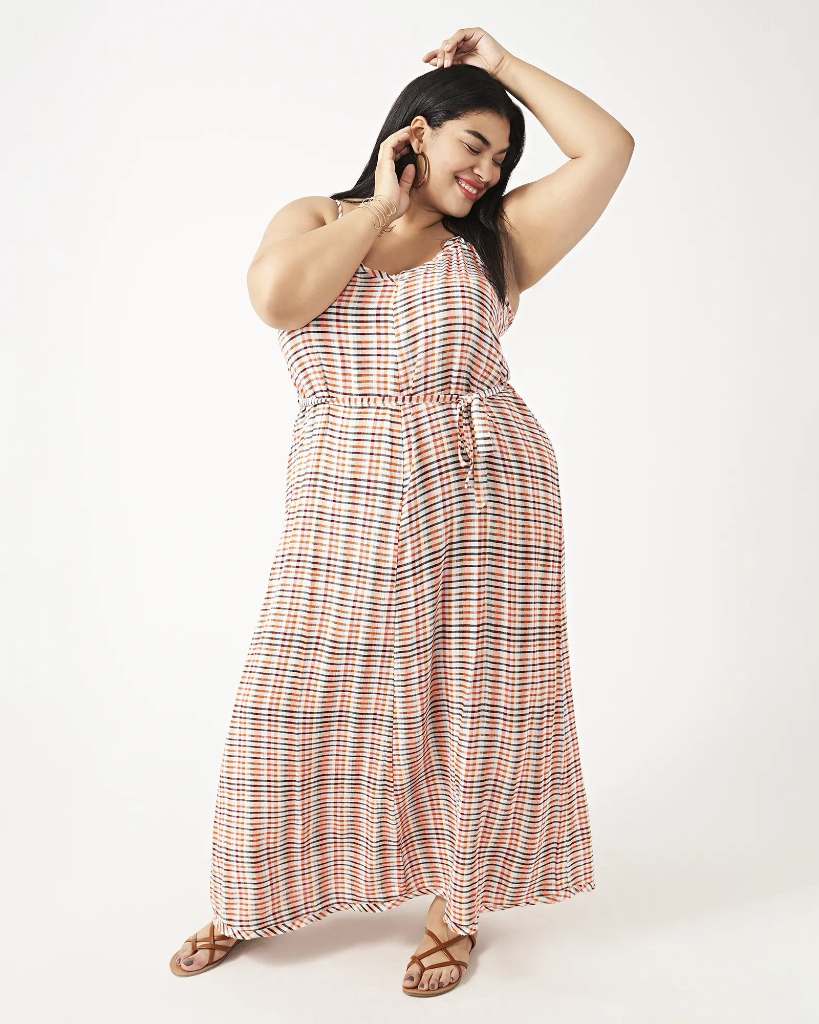 Rhea Spaghetti-Strap Maxi Dress | Pink