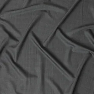 Sleek Charcoal Super 150's Wool Fabric - Premium Italian Tailoring, 150cm Wide - D18246