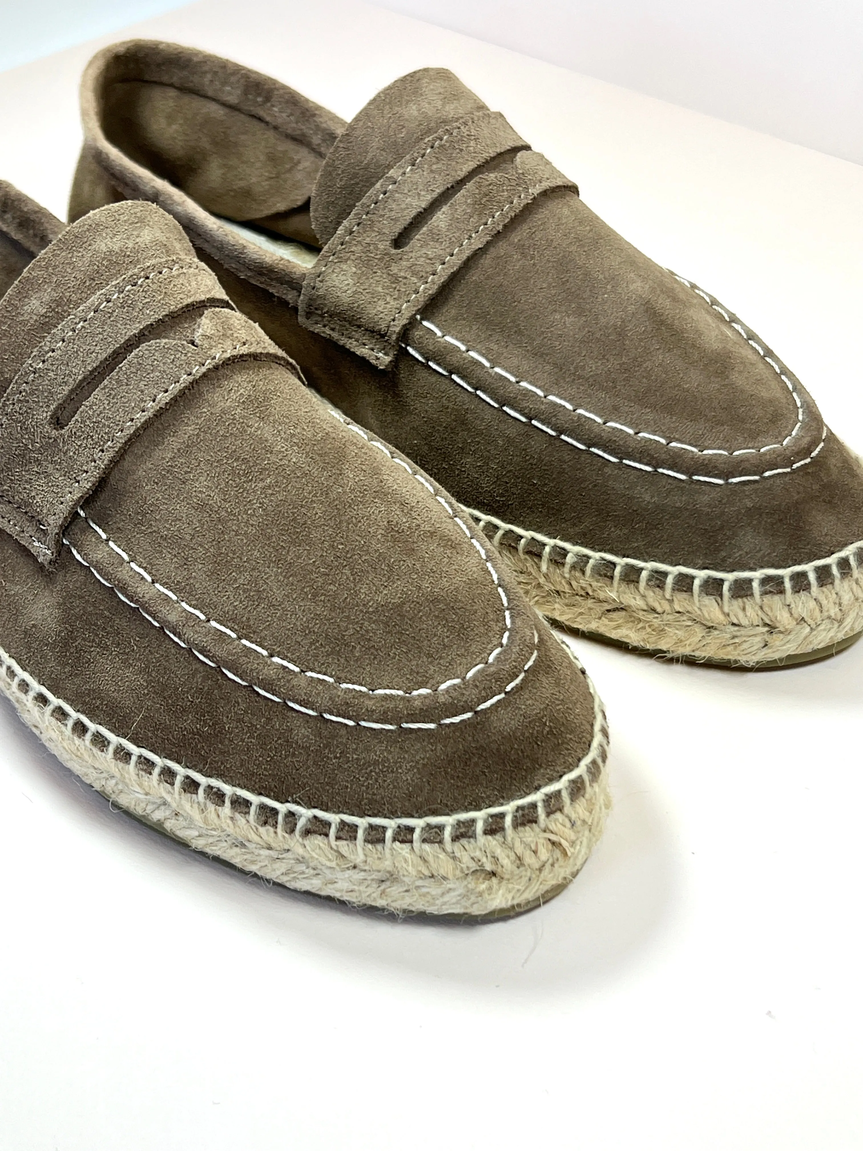 Suede Loafer Espadrille