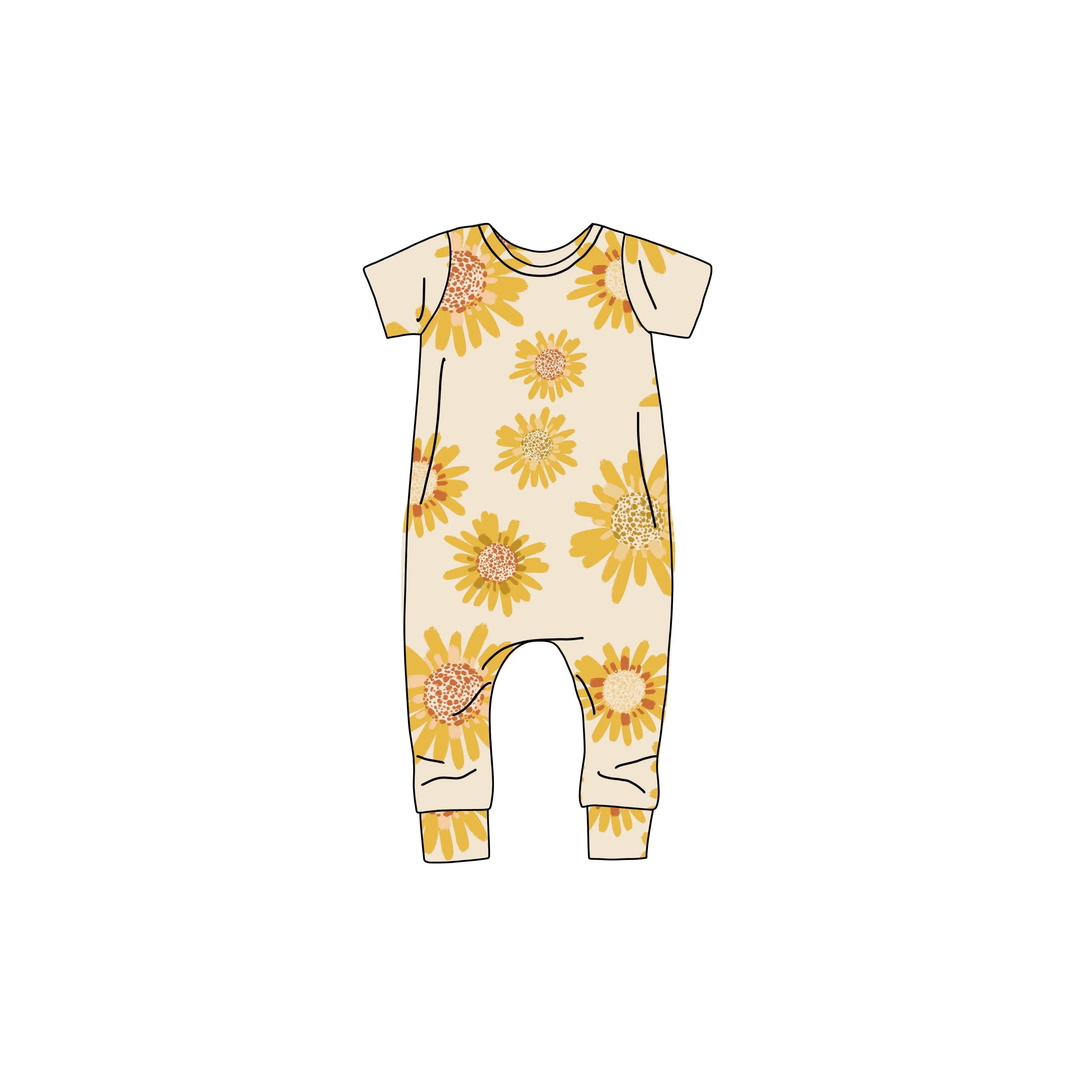 Sunflower Harem Romper