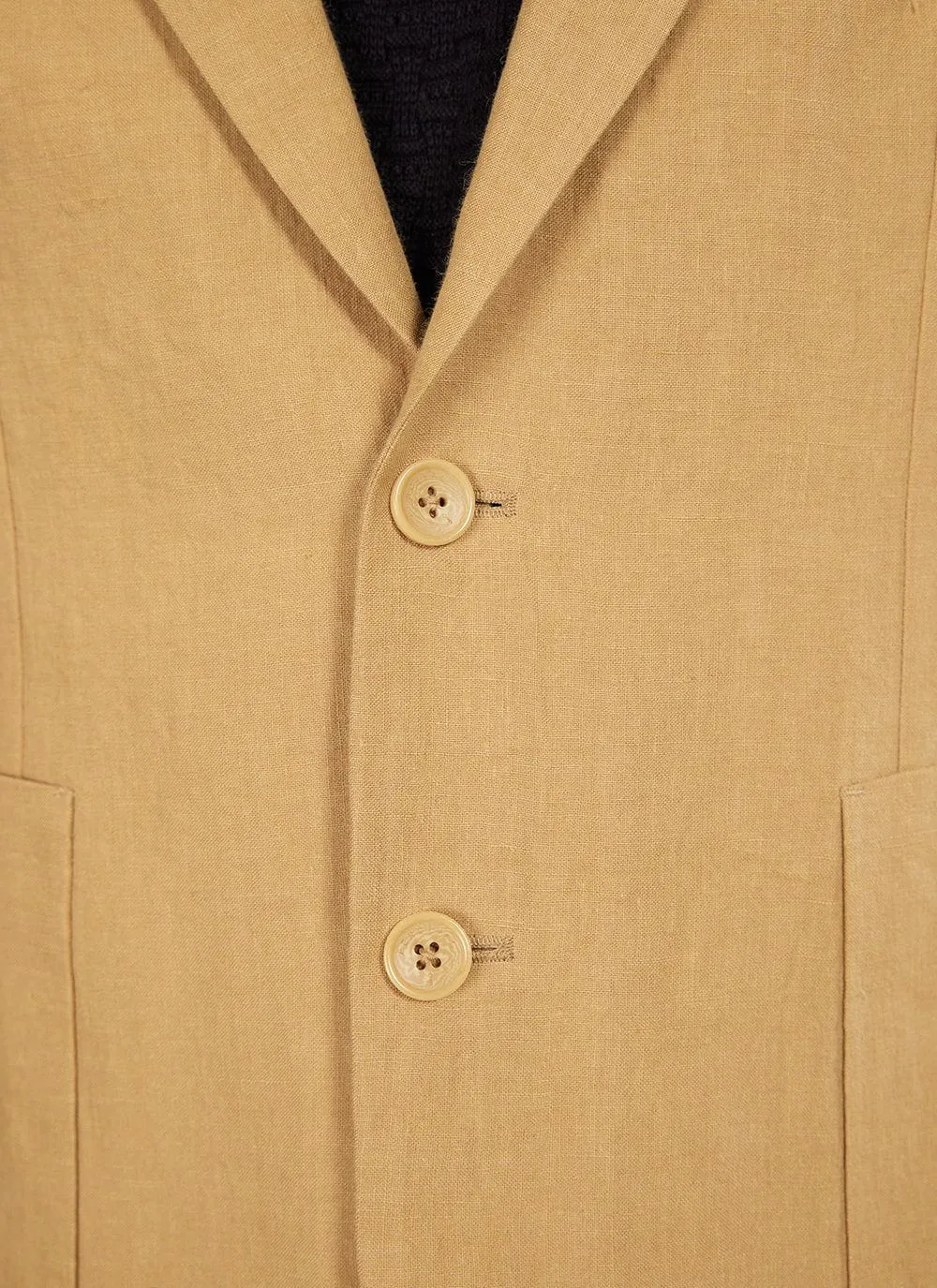 Tailored Linen Blazer | Camel