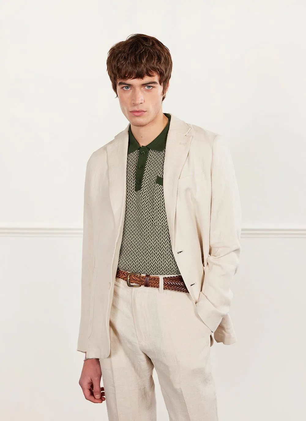 Tailored Linen Blazer | Stone