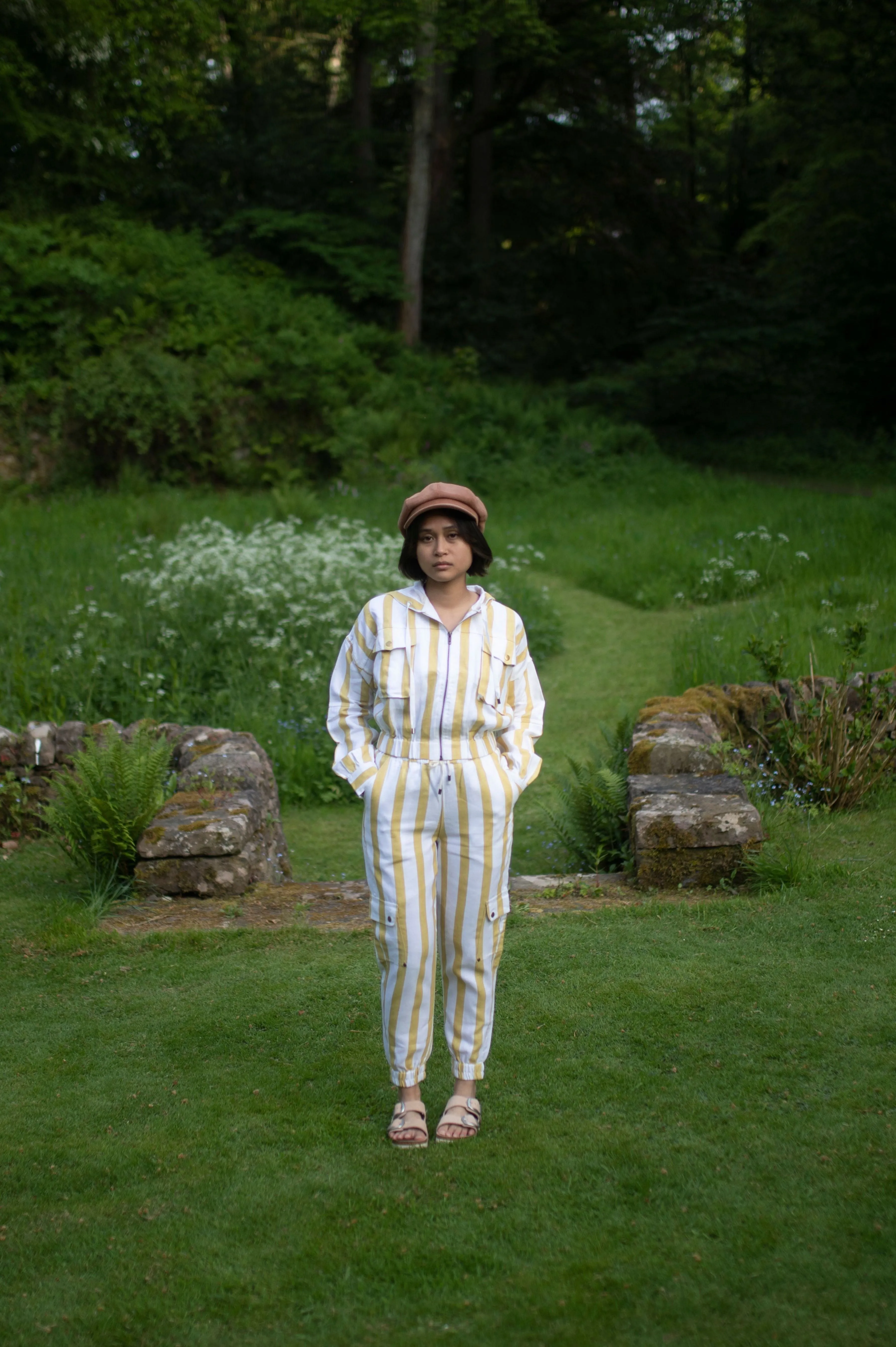 The Terra Tribe Yellow Stripes Seoul Oversized Jacket