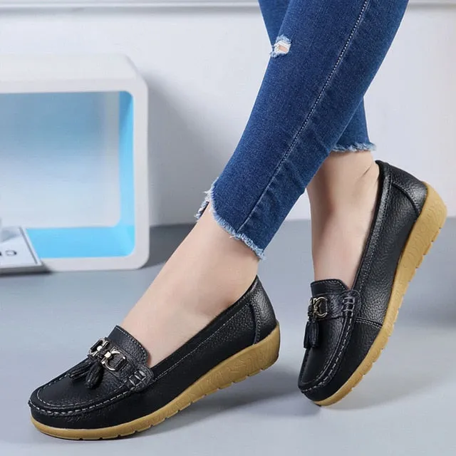 Women Flats Leather