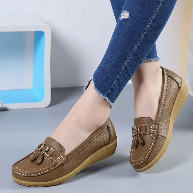 Women Flats Leather