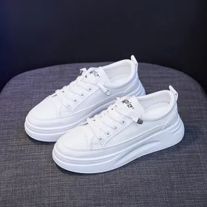 xiangtuibao    Fashion Sneakers Women Shoes Young Ladies Casual Shoes Female Sneakers Brand Woman White Shoes Thick Sole 3cm A2375