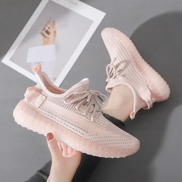 xiangtuibao   New Fashion Colors Women Mesh Shoes Breathable Fashion Lady Shoes Comfortable Nice Female Shoes With Soft Sole